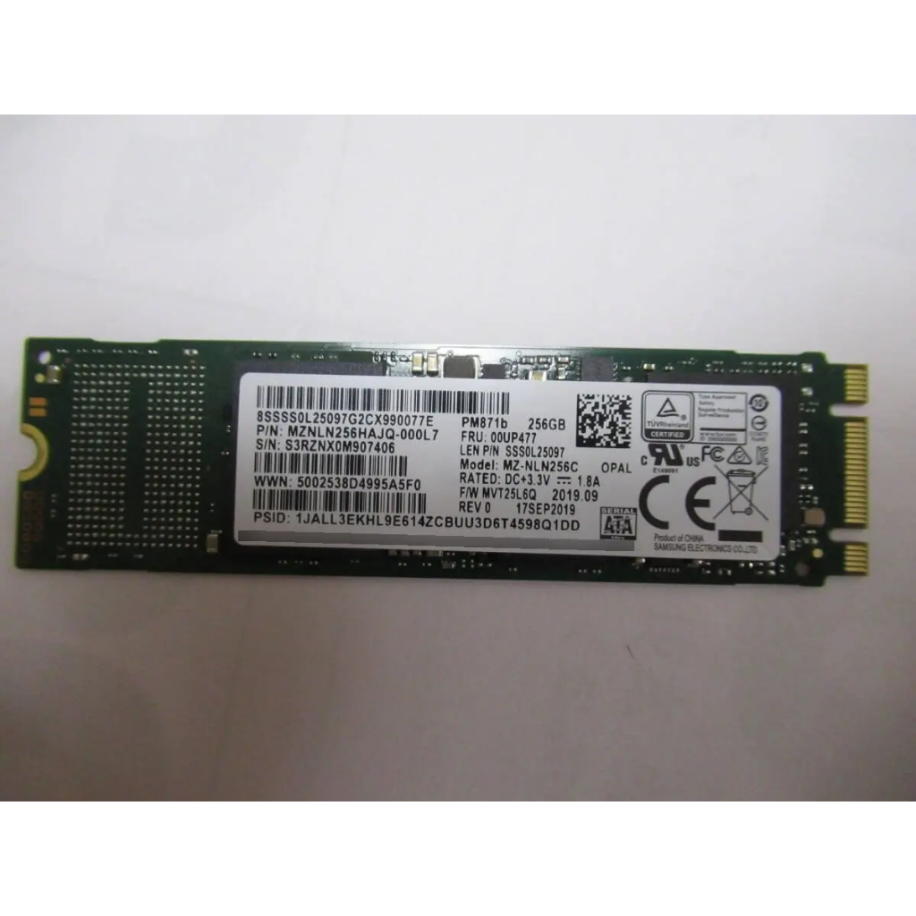 Ssd Samsung Pm871b Ssd M.2 2280 256gb Mz-nln256c Verde