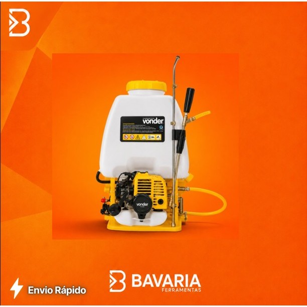 Pulverizador Costal Gasolina Vonder 25L Motor 2 Tempos Agrícola