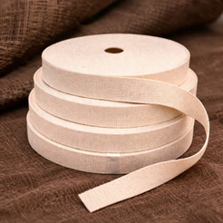 Kit 100 a 500 metros de Rolos de Alça Fita de Algodão Cru 30mm Ideal para Artesanato Ecobags e Bolsas