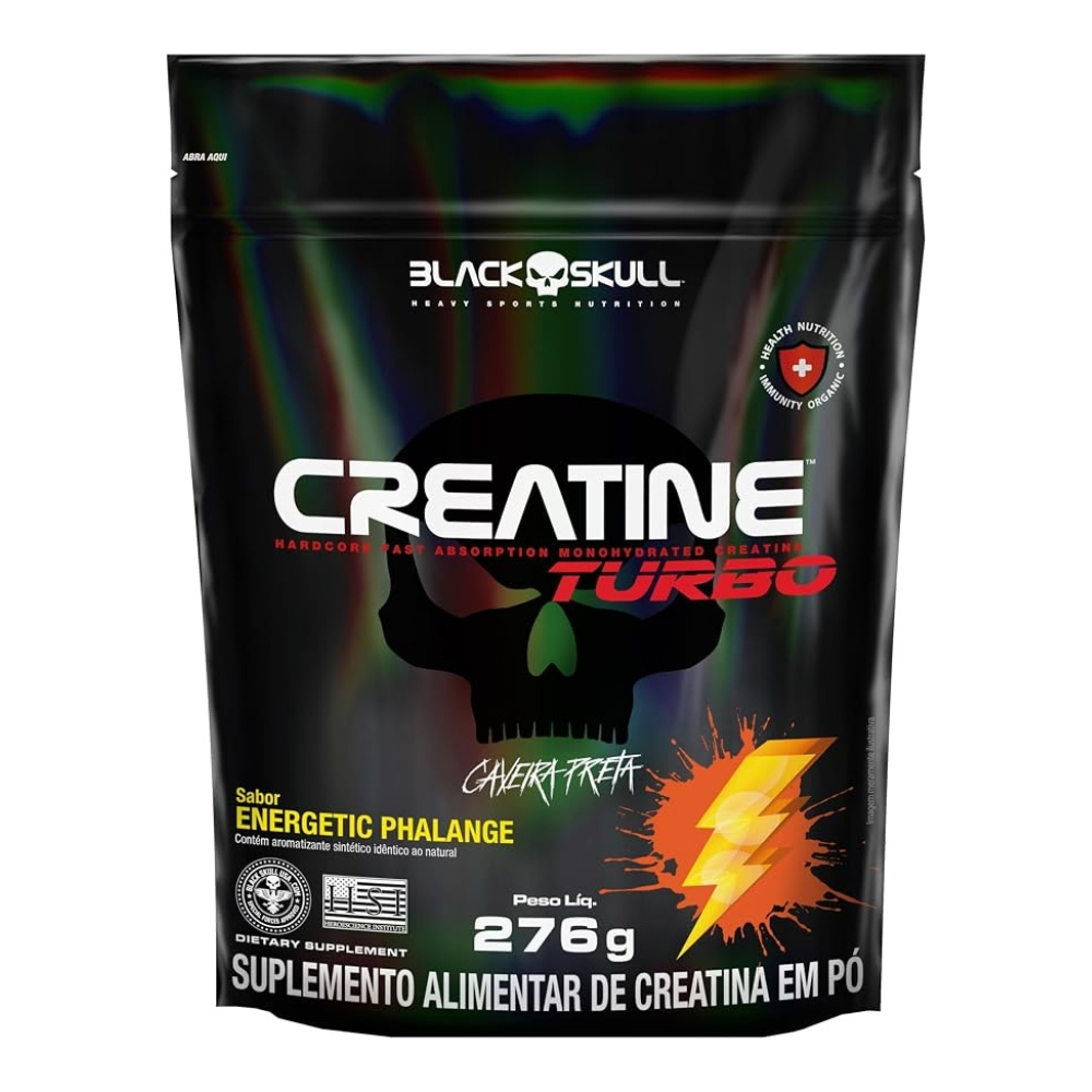 Creatina Turbo Refil 276g Energic Phalange - Black Skull