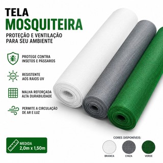 Tela Mosquiteira PEAD Anti Insetos Pássaros Proteção UV Para Janela Polietileno