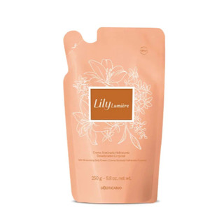 Refil Creme Acetinado Hidratante Corporal Lily Lumiere 250g. vencimento mês 7/2026
