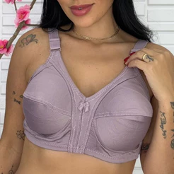 Sutiã Plus Size Elegante Cetinete Liso Alça Grossa Reforçada Sustentação Lingerie Moda Feminina