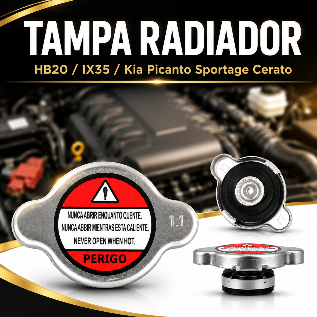 Tampa Radiador Hyundai HB20 ix35 Kia Picanto Sportage Cerato 253303K000