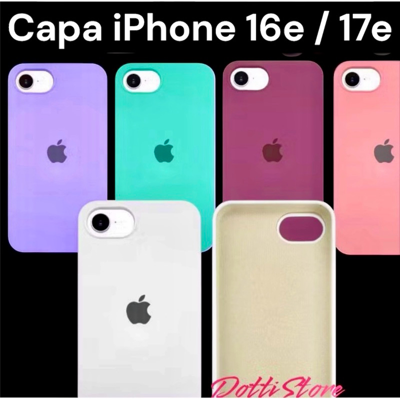 Case Capa Capinha Aveludada para iPhone 16e / 17e