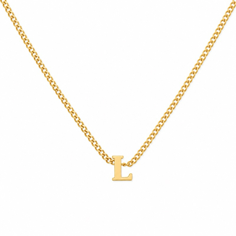 Colar Inicial Feminino Letra Personalizada Banhado Ouro 18K ou Prata Delicado Choker Minimalista Presente