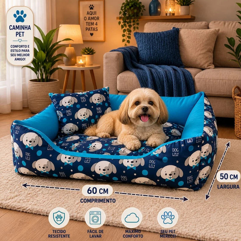 Caminha Pet Siliconizada para Cachorro Médio 60x50cm — foto 4