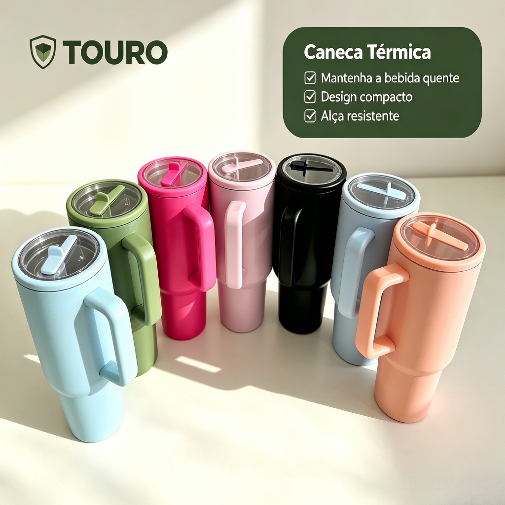 Garrafa Térmica Portátil De Aço Inoxidável 1200ml/1.2L Com Tampa E Canudo
