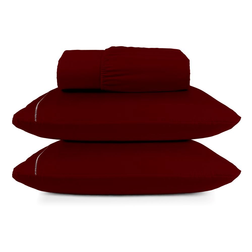 Jogo de Lençol com Elastico + Fronha Ponto Palito Percal Flex Luxo 400 Fios Toque de Pessego Solteiro Casal Queen e King