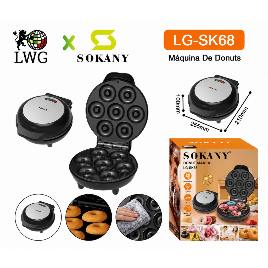 Maquina de donuts,Mini Donuts Machine, Máquina De Sobremesa PortáTil Para Lanche De Café Da Manhã 110V