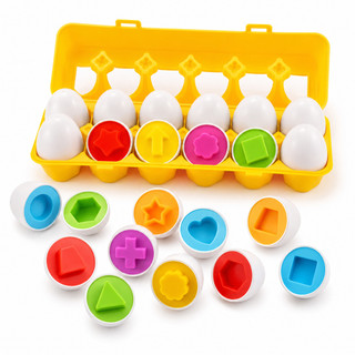 Transforme a hora da brincadeira em um momento de aprendizado com o Brinquedo Educativo Jogo de Encaixe com 12 Ovos Colo