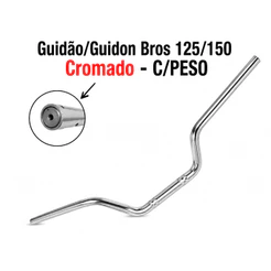 Guidão/Guidon Bros 125/150 Cromado - C/PESO - 387
