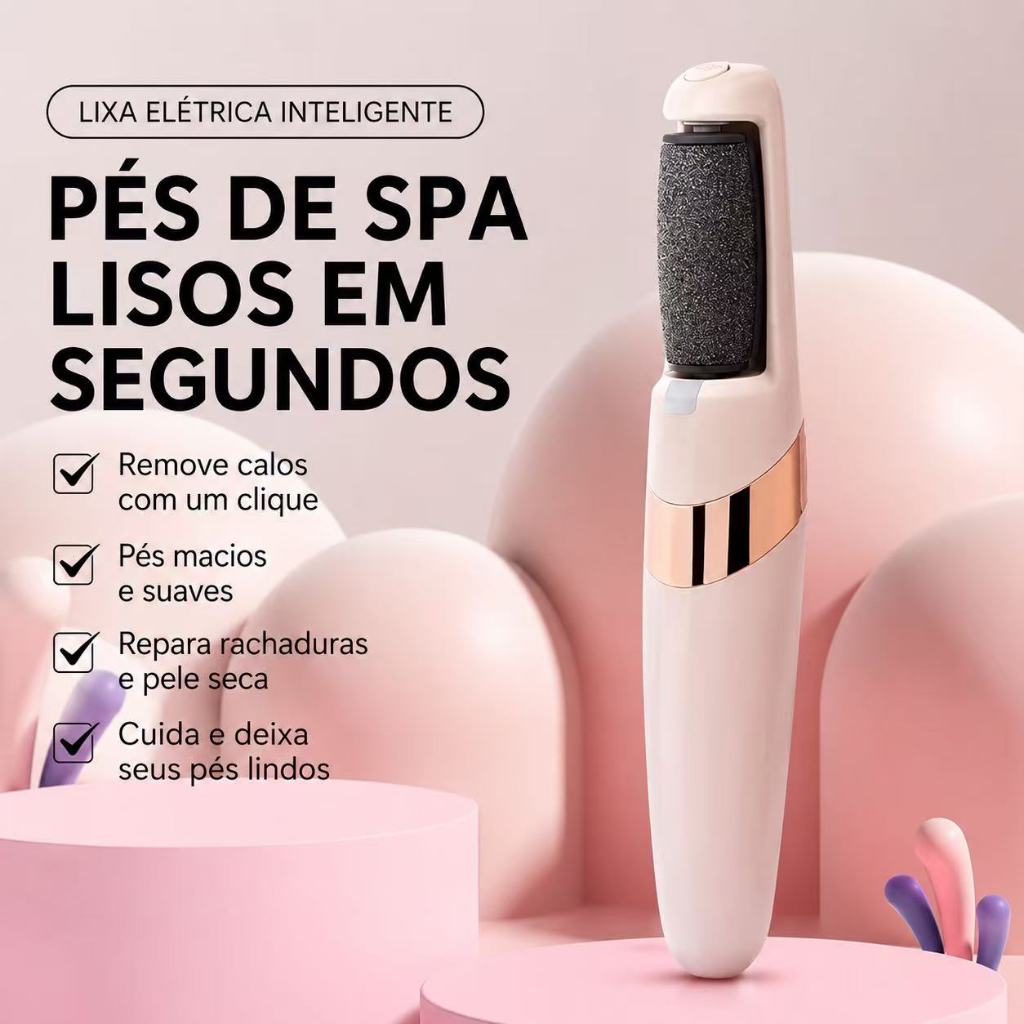Lixador de Pé Elétrico Esfoliador Tira Calos Pedicure Portátil Recarregável USB