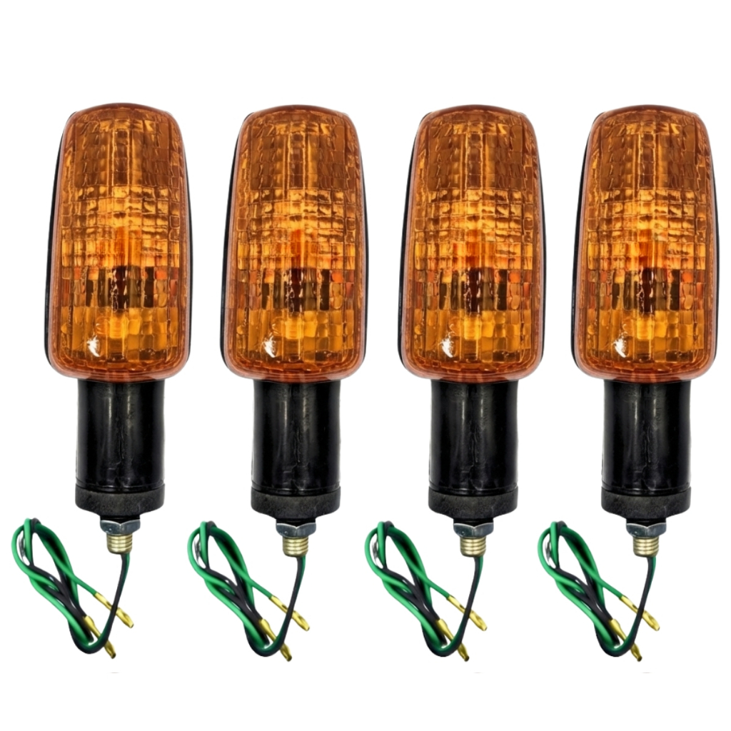 Kit 4 Pisca Seta Honda Cg Titan Fan 125 150 2000 2001 2002 2003 2004 2005 2006 2007 2008 2009 A 2012 Com Fiação Coxim