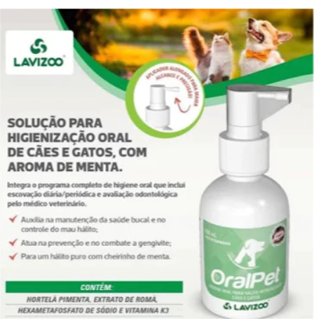 ORALPET LAVIZOO COM APLICADOR SPRAY 100ML — imagem 2 de 2