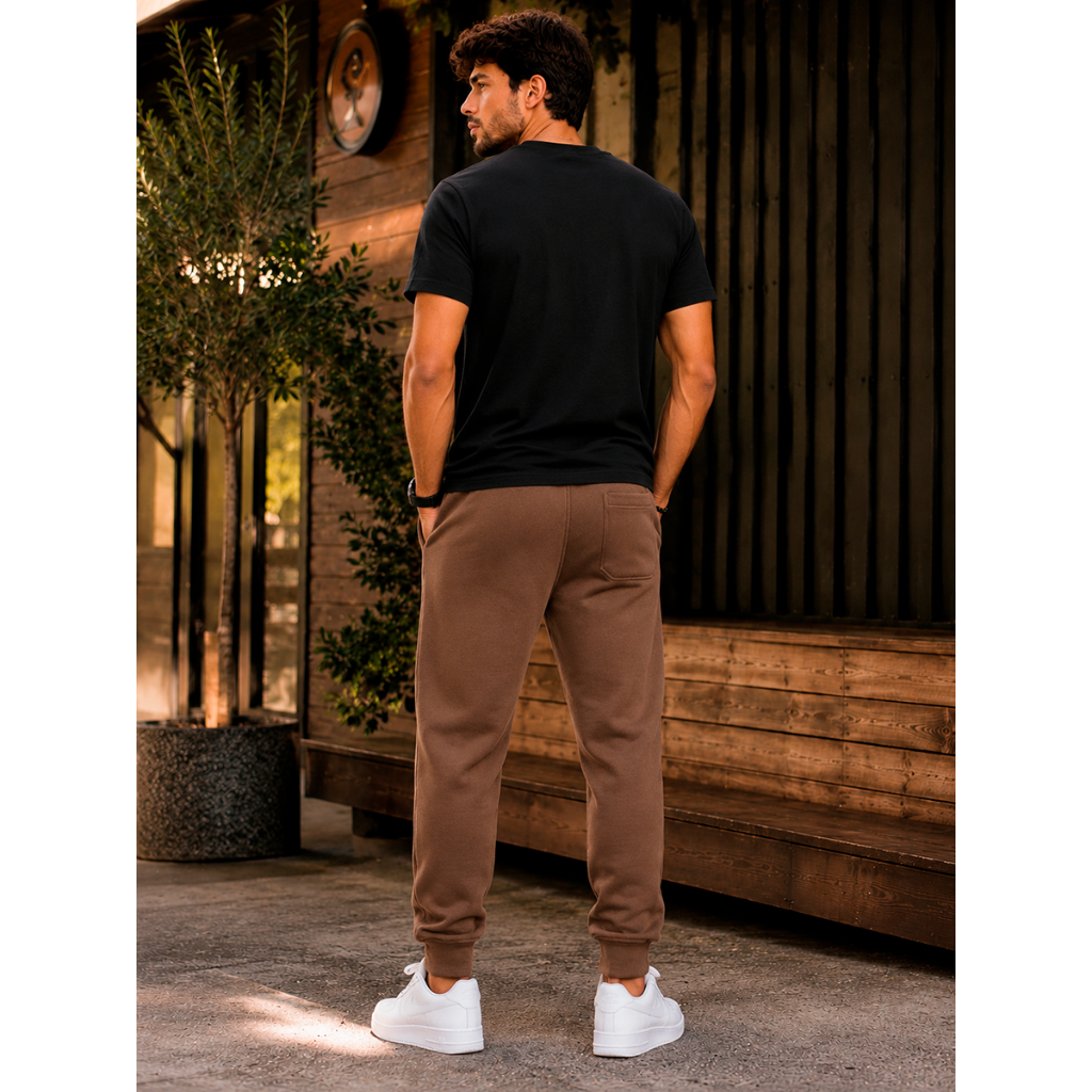 Calça Moletom Jogger Unissex Adulto Flanelada Confortável para Dia a Dia com Bolsos