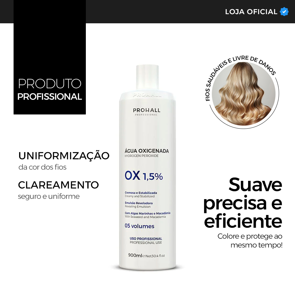 Água Oxigenada OX 5 Volumes 900ml
