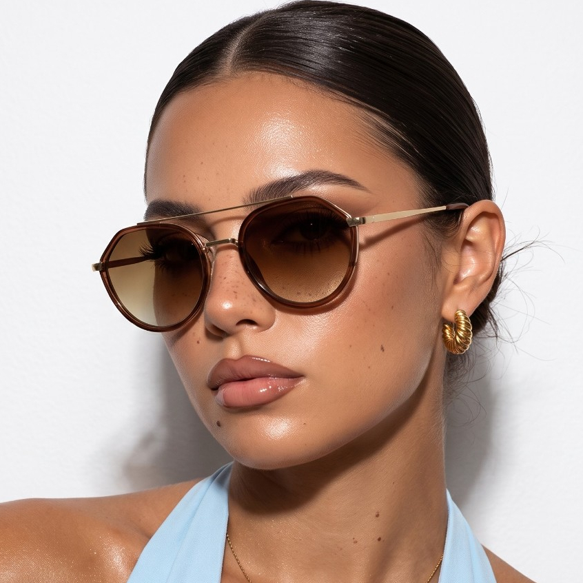 Óculos de Sol Belgica Premium Blogueira Elegante Tendencia Retrô Acessório de Moda uv400 Feminino