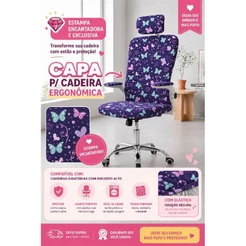 Capa para Cadeira de Gamer ergonômica, escritório, presidente - Elástico, Antialérgico, Lavável