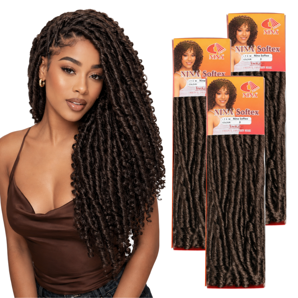 Kit 2 Fibra Nina Softex 72g Super Softex Para Tranças Afro