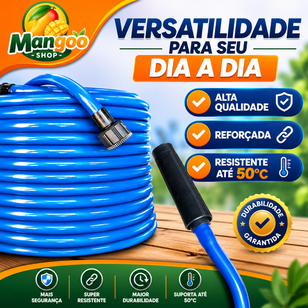 Mangueira Jardim Reforçada Lisa Flexivel 50 30 25 20 15 10 7 Metros