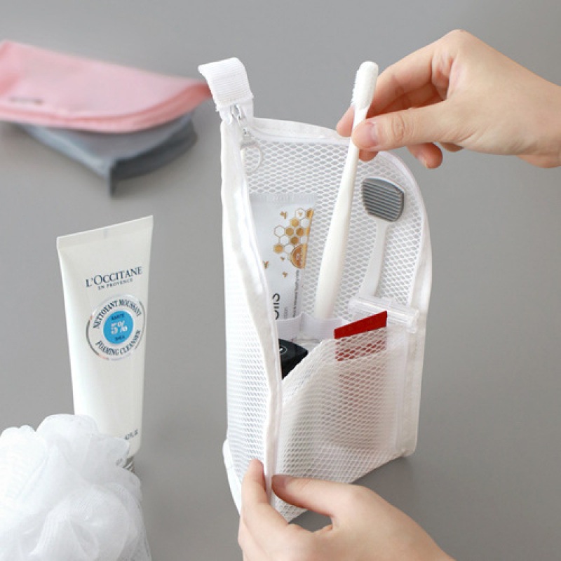 Bolsa de Higiene Pessoal Portátil Impermeável para Viagem, Necessaire Organizadora de Cosméticos, Maquiagem, Escovas e A