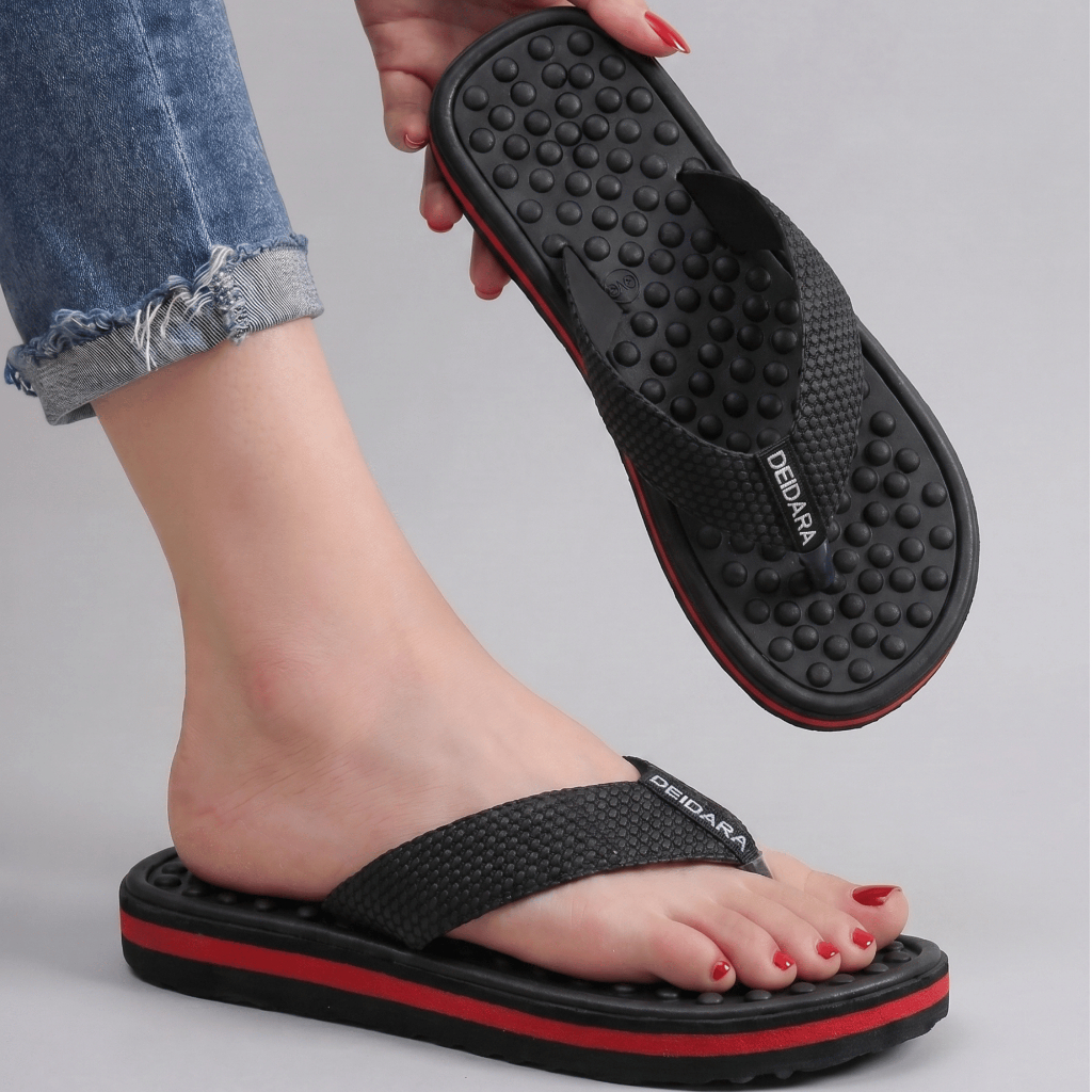 Chinelo Ortopédico Feminino Massageador Confortável Leve Macio Terapêutico Alívio Pés Cansados Deidara Original