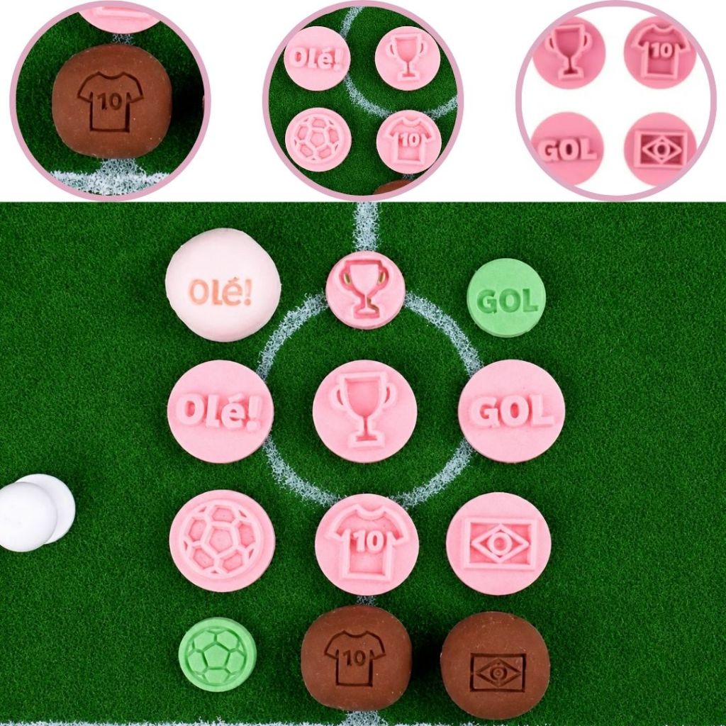 KIT CARIMBOS FUTEBOL 7 PEÇAS (BLUE STAR) (CHOCO)