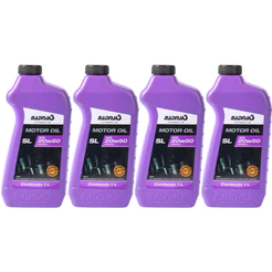 Kit 4L Óleo De Motor Mineral Radnaq 20W50 API SL 1 Litro