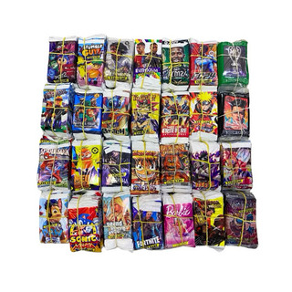 Kit 100 Cards variados conforme fotos  Com 25 Pacotinhos  Para Bater Bafo Trocar Cartas