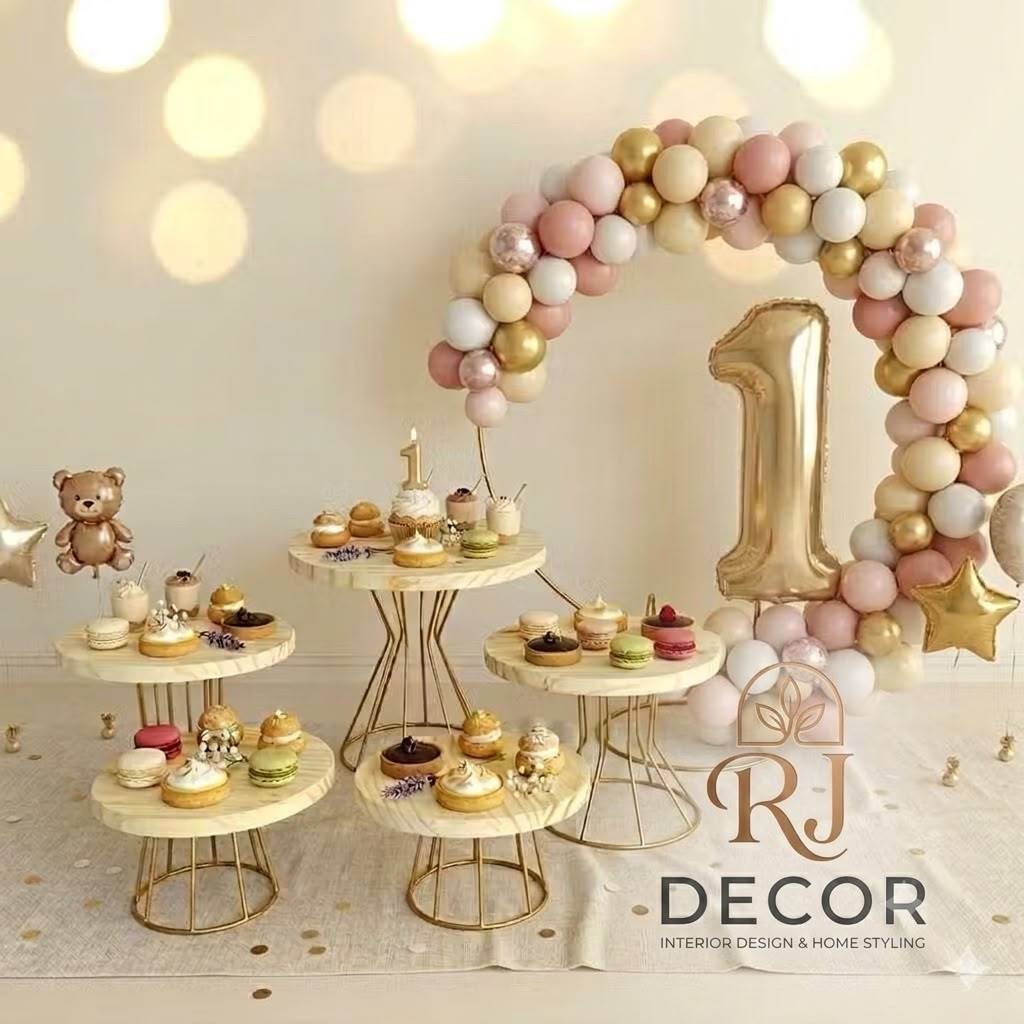 kit 5 Boleiras+ Mini Arco centro de Mesa kit completo para decoração de festa