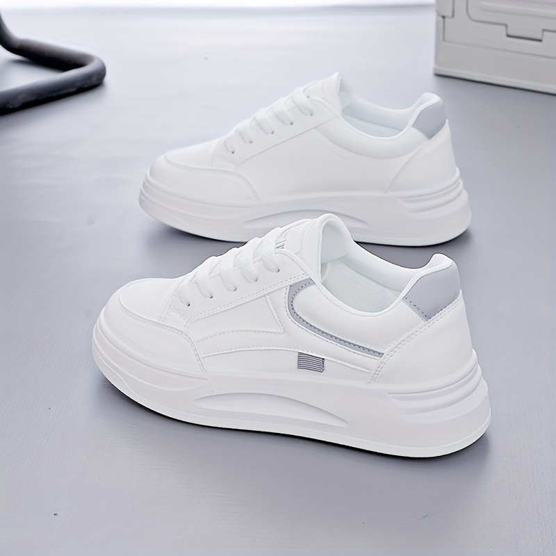Tênis Feminino Casual Branco Confortável Leve Macio Academia Caminhada Trabalho Passeio Escritório Moda Dia a Dia Solado