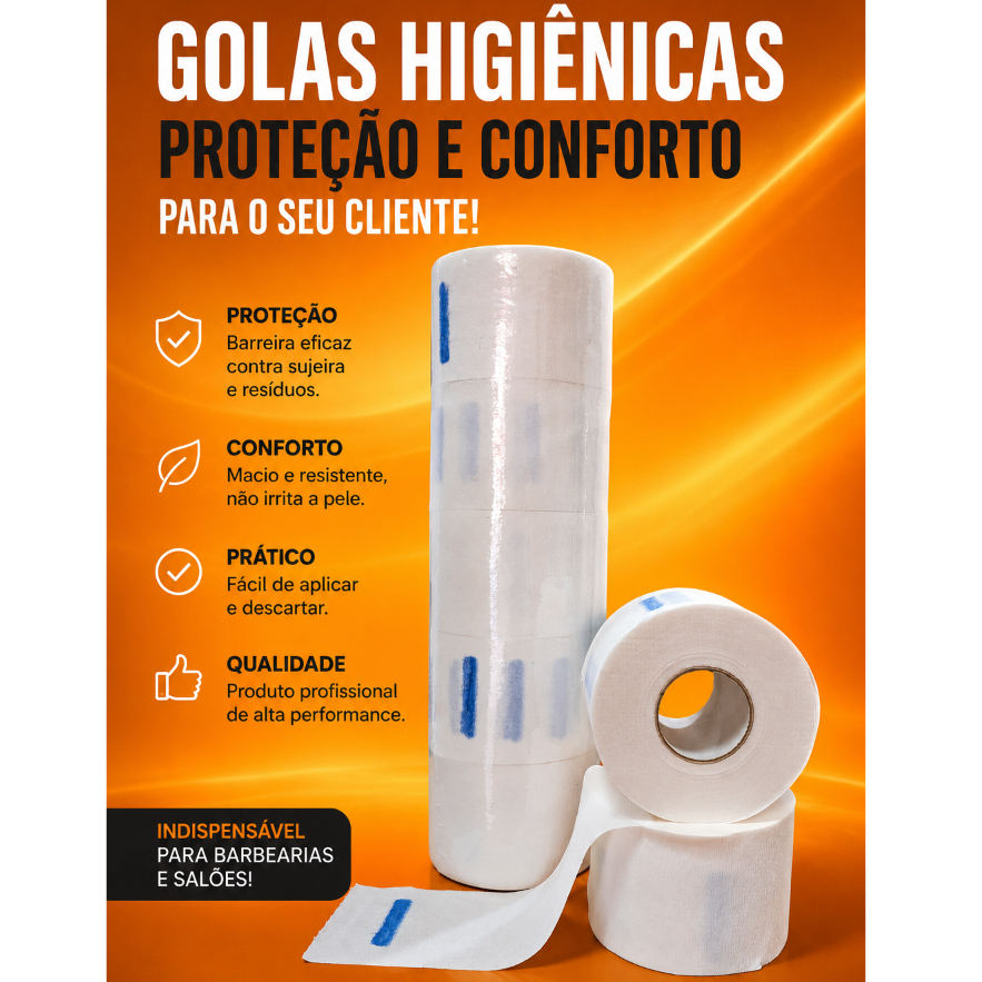 Gola higiênica | 1 Pacote C/ 5 rolos | 500 unidades