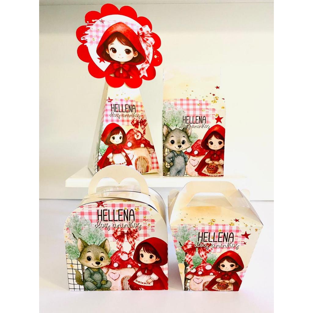 PEGUE MONTE KIT CAIXINHAS PERSONALIZADAS CHAPEUZINHO VERMELHO, LEMBRANCINHAS ,CAIXINHAS,INFANTIL,KIT FESTA ,ANIVERSÁRIO.