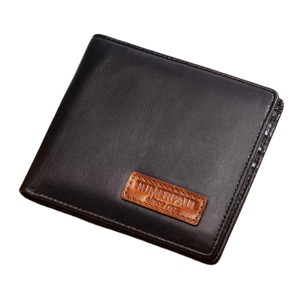 Carteira Horizontal Humerpaul Original 100% Couro Com Airtag Mod BP995 - Preta