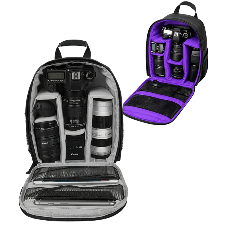 Mochila impermeável para câmera dslr, Nikon, Canon, Sony, lentes grandes para câmeras fotográficas e acessórios