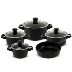Jogo de Panelas Cerâmica Pura Ceraflame Duo Smart 5 Peças Atóxica Preto