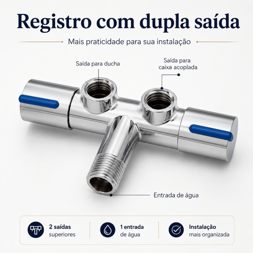 Ducha Higiênica Com Registro Para Banheiro Completa Luxo Inox Chuveirinho Privada Limpeza De Alta Pressão — imagem 2 de 2