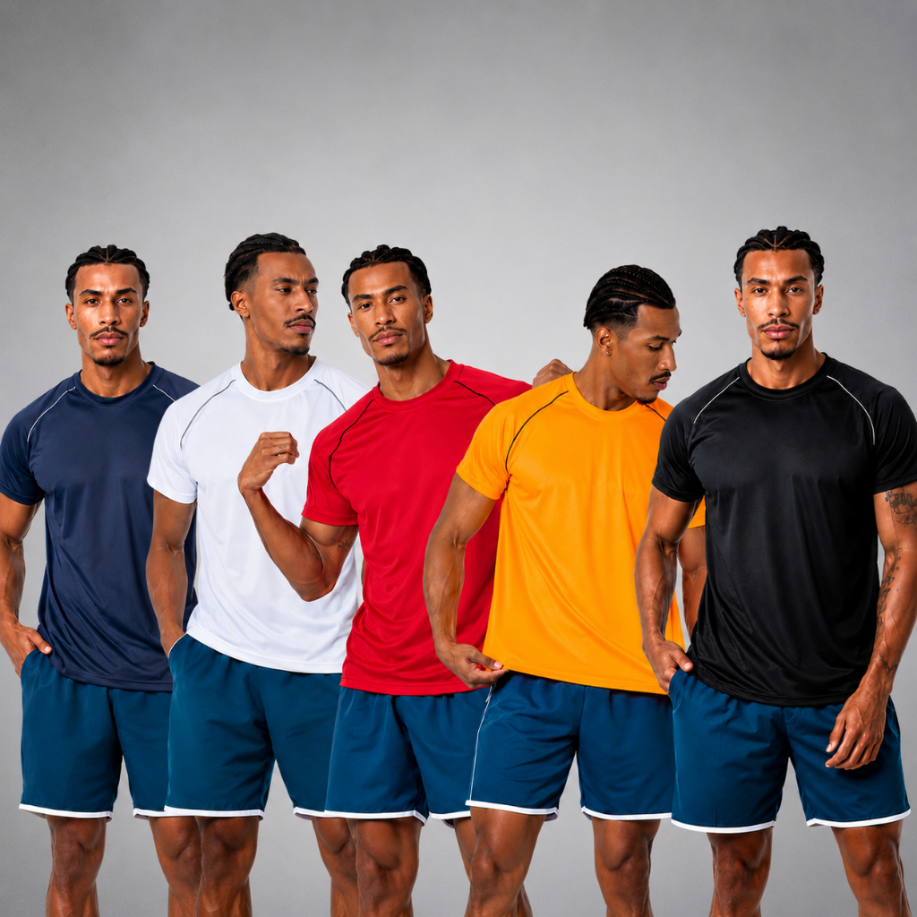 Kit 5 Camisetas Masculinas Dryfit Vies Sortidas Academia Musculação Caminhada Corrida Fitness Respirável