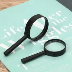 Lupa De Leitura 50mm Aumento Portátil Para Leitura Mapas E Detalhes Até 100 Caracteres