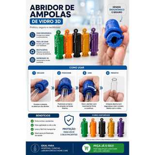 QUEBRA-AMPOLA 3D, Quebrador de ampolas impresso em 3D