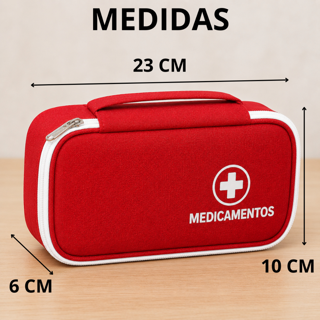 Bolsa Organizadora Para Medicamentos Porta Remédios Com Alça Estampa Bordada — imagem 2 de 2