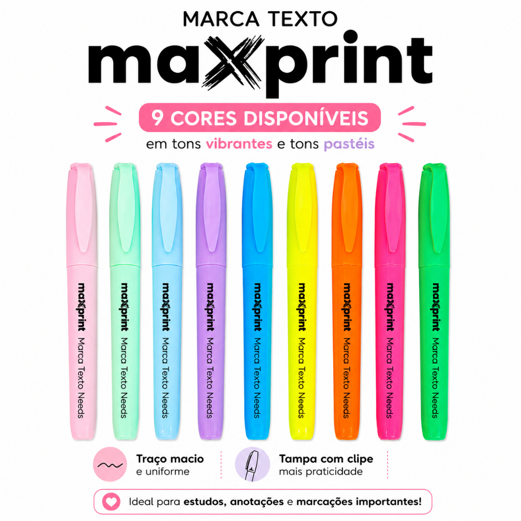 Marca Texto - Maxprint - Para auxiliar nos estudos
