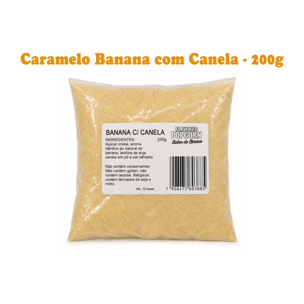 Caramelo para Pipoca Doce - Banana com Canela 200g