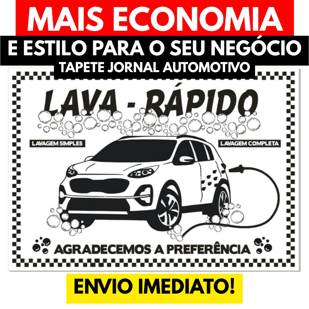 Tapetinho Lava Rápido Personalizado