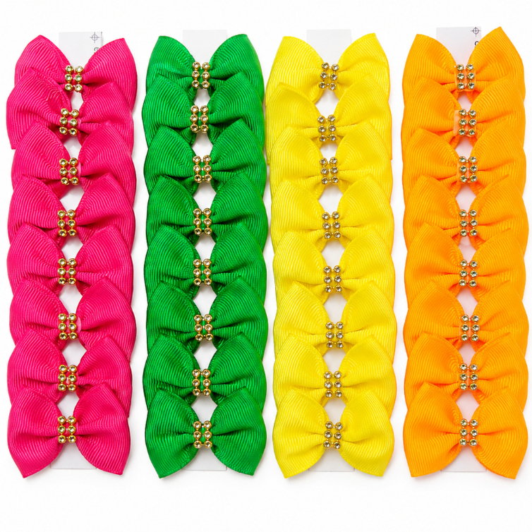 Laço Pet Strass Luxo para Topete | Lacinhos Pet Atacado Banho e Tosa
