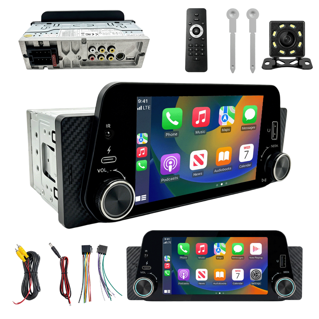 Sem Fio Carplay & Android Auto 5 Polegadas1 Din universal Car Stereo Rádio MP5 Bluetooth Player