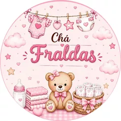 Mini Painel 50x50cm - Tema Chá de Fraldas (mod3)