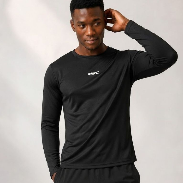 Camiseta Proteção UV50+ Masculina Manga Longa Malha Fria Térmica Blusa Segunda Pele Academia Ciclismo Trilha