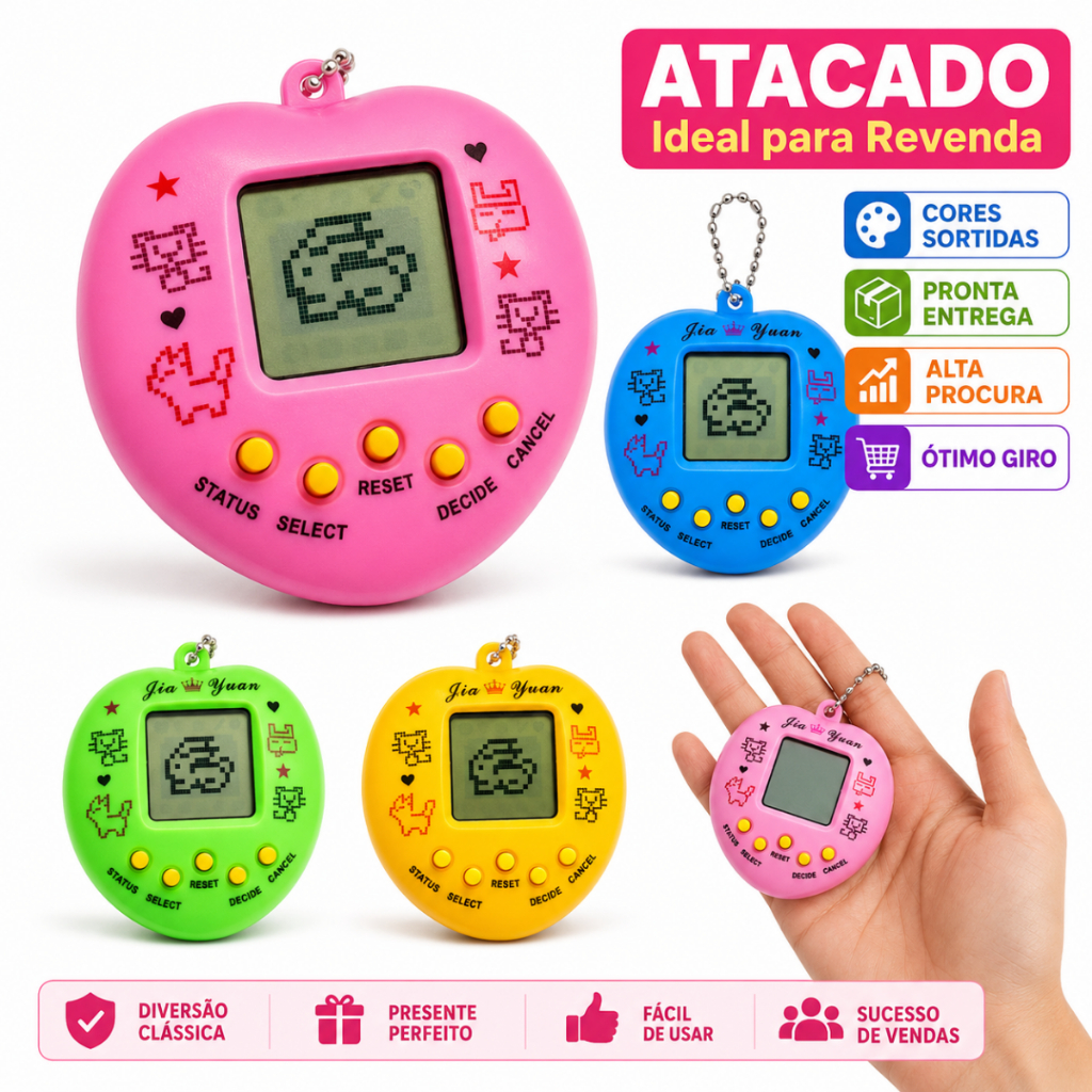 20 Tamagoch Rakuraku Bichinho Virtual  Brinquedo Atacado Lembrancinhas Brindes